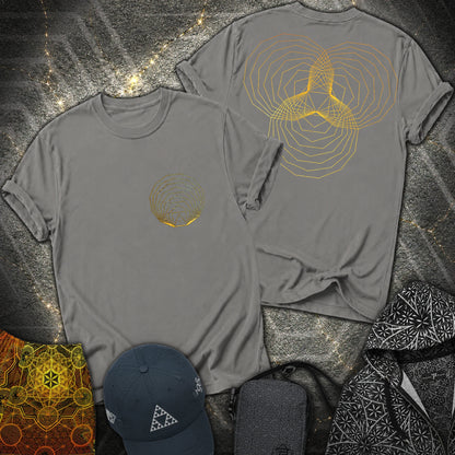 Regular Polygons Triskel 2 Sided T-Shirt - Regular Polygons Triskel 2 Sided T-Shirt - Charcoal