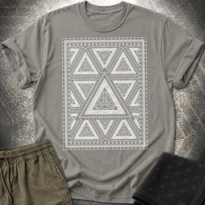 Framed Tetrahedron T-Shirt - Framed Tetrahedron T-Shirt - Charcoal