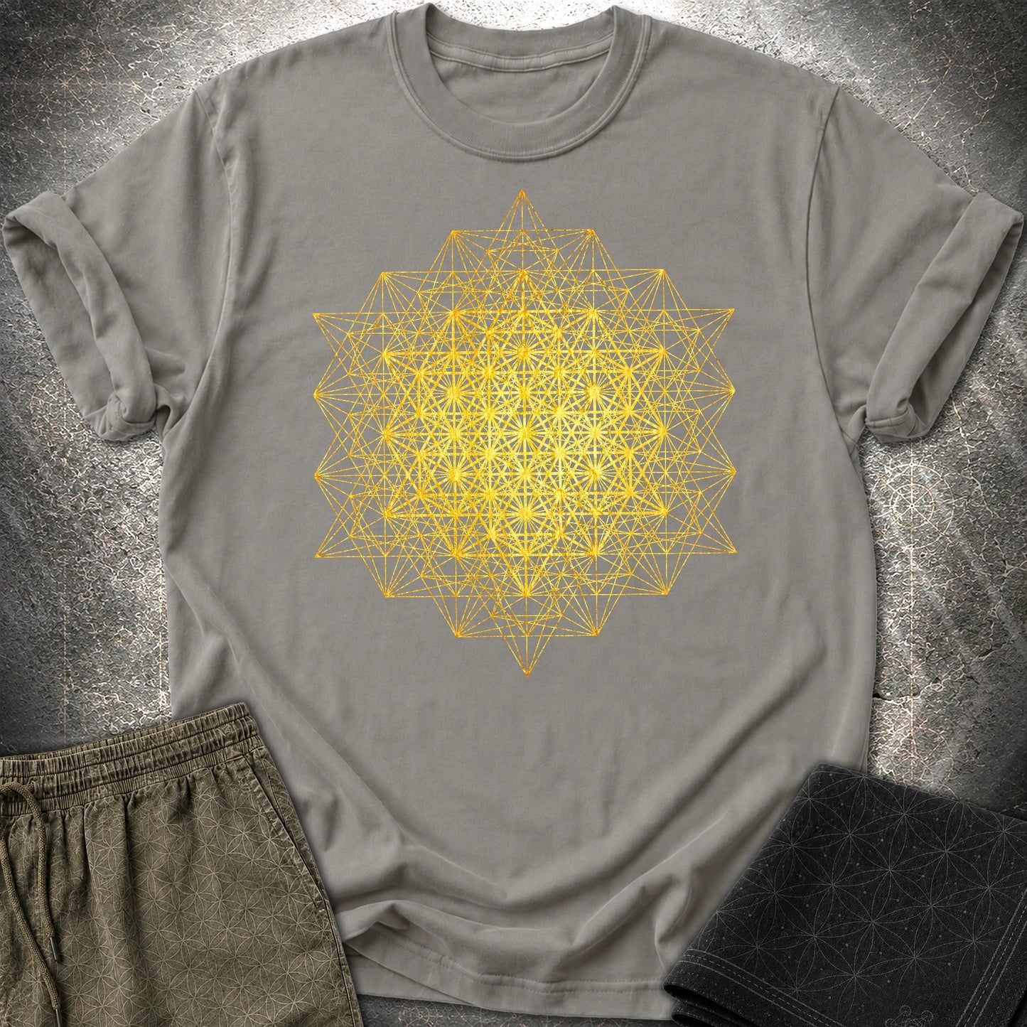 Meta Tetrahedron T-Shirt - Meta Tetrahedron T-Shirt - Charcoal