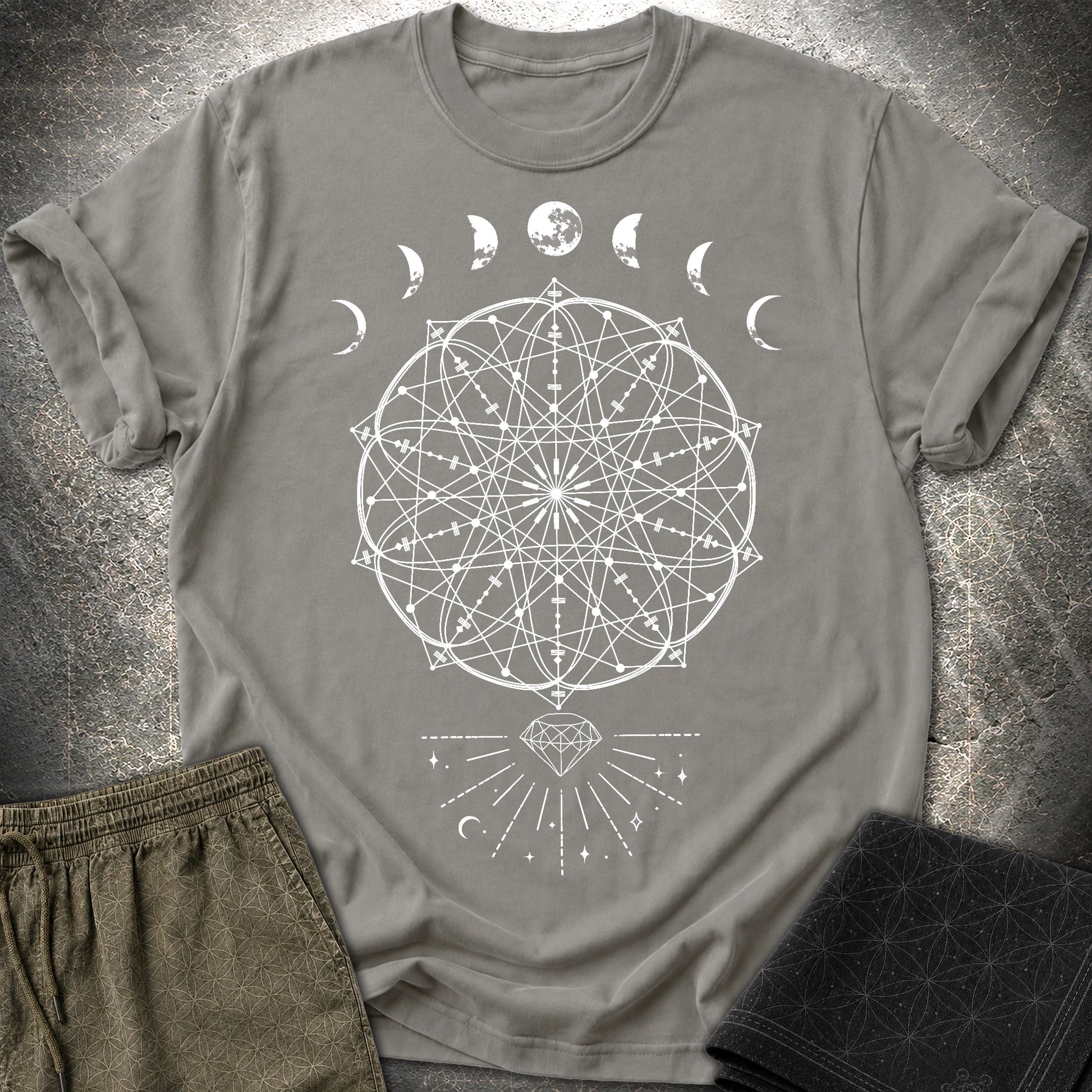 Inner Beauty Moon Phases T-Shirt - Inner Beauty Moon Phases T-Shirt - Charcoal