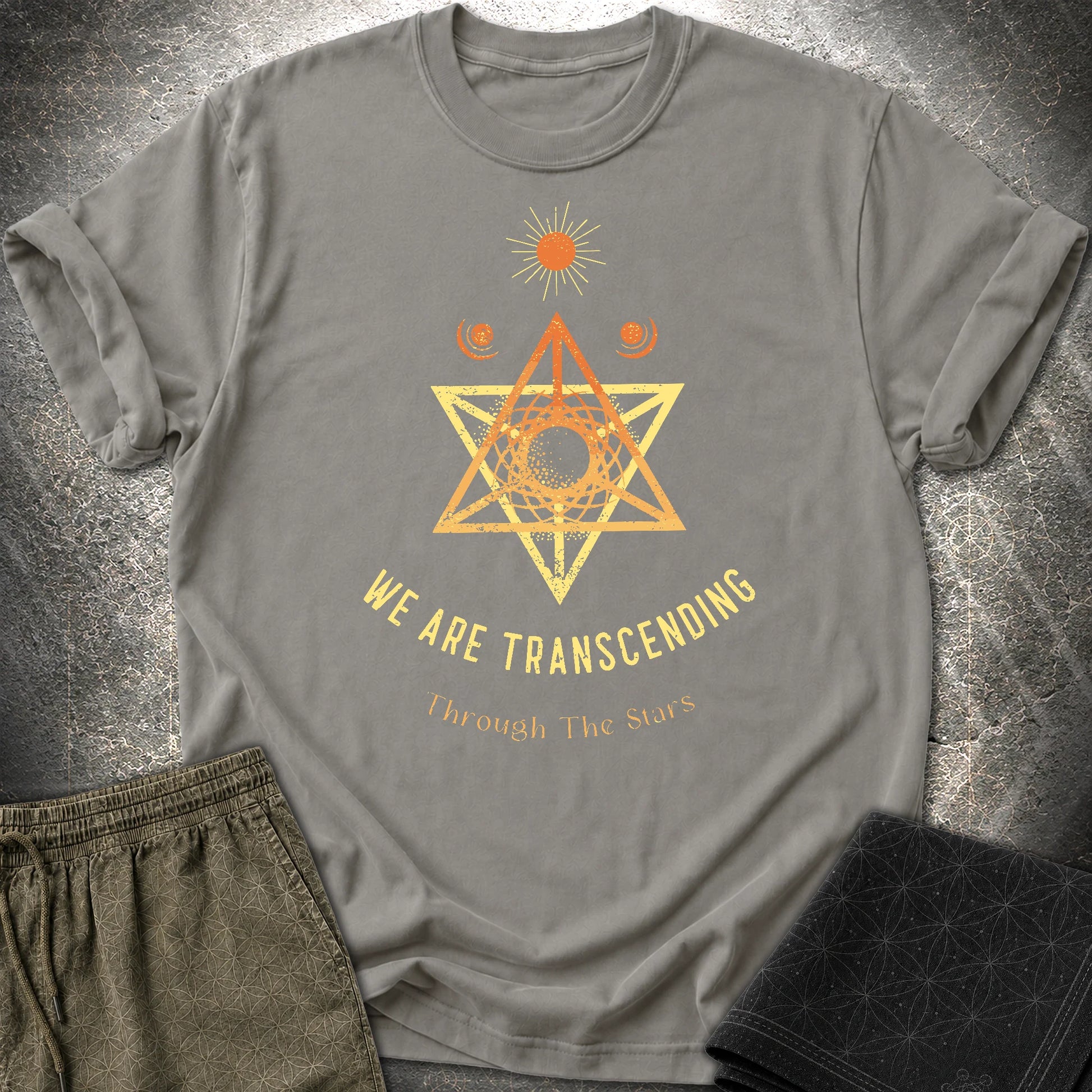Transcending Through Stars T-Shirt - Transcending Through Stars T-Shirt - Charcoal