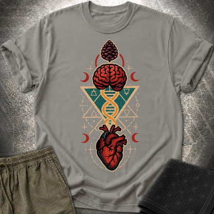 Heart Mind Coherence T-Shirt - Heart Mind Coherence T-Shirt - Charcoal