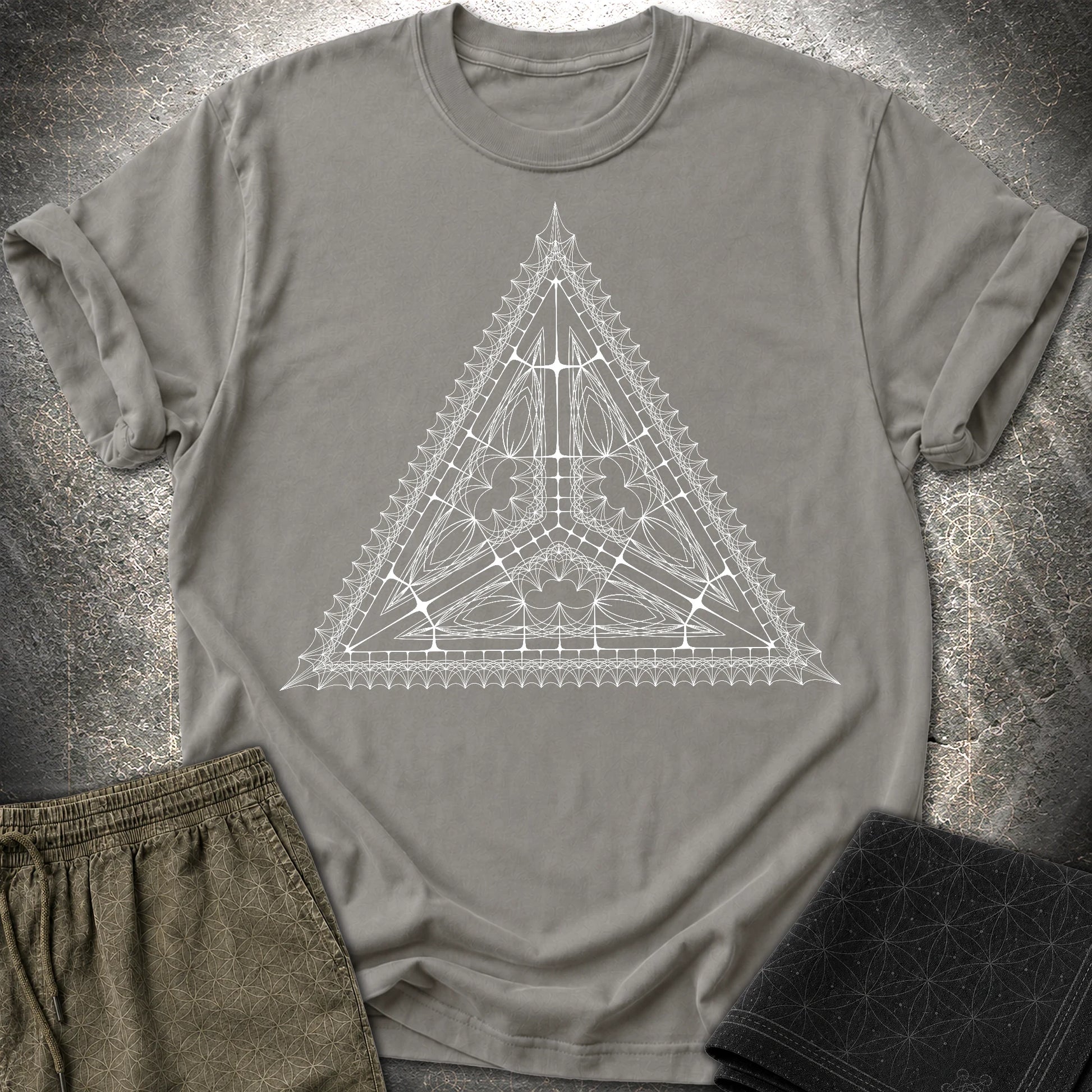 Organic Tetrahedron T-Shirt - Organic Tetrahedron T-Shirt - Charcoal