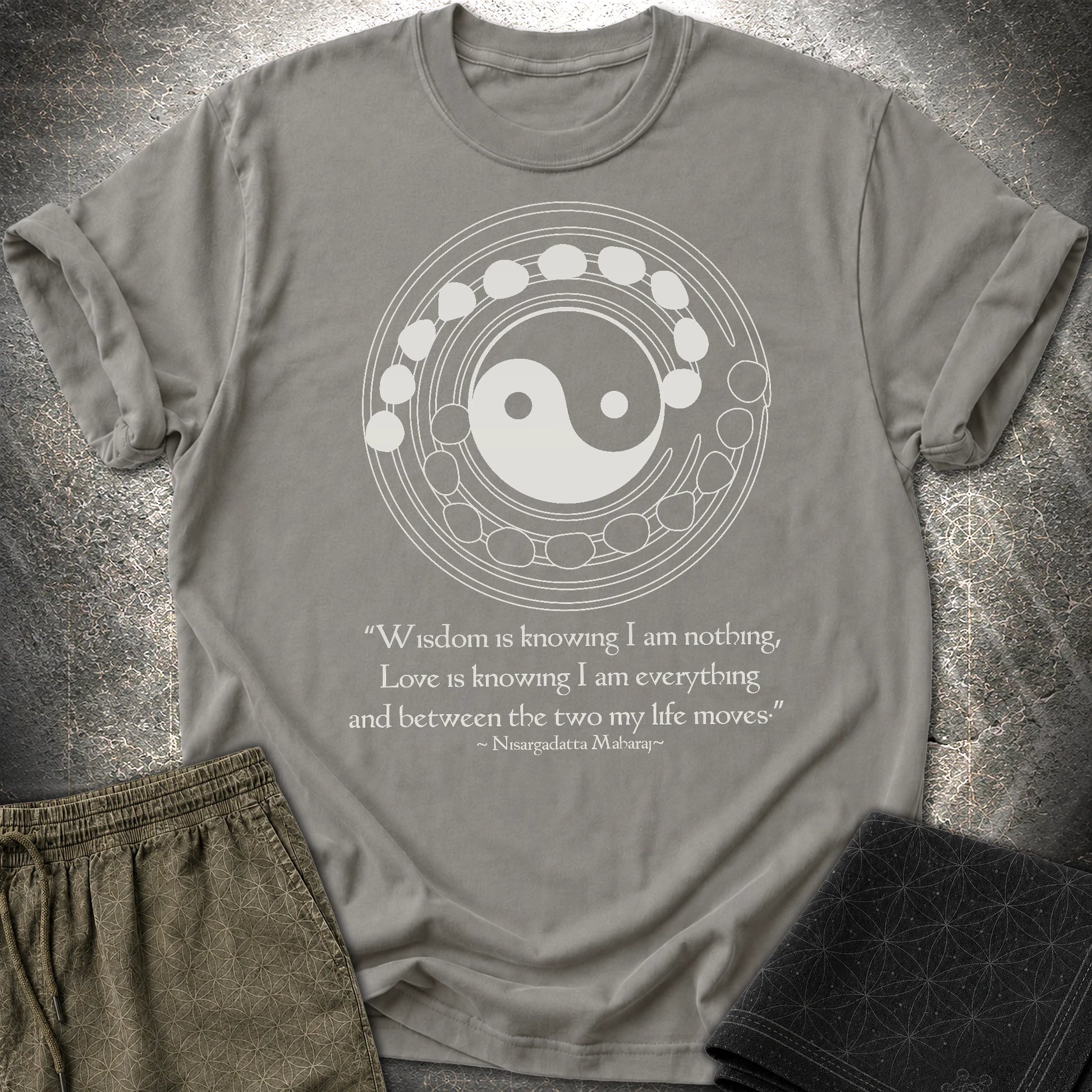 Nisargadatta Maharaj Wisdom T-Shirt - Nisargadatta Maharaj Wisdom T-Shirt - Charcoal