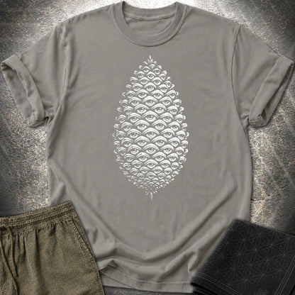All Seeing Pinecone T-Shirt - All Seeing Pinecone T-Shirt - Charcoal