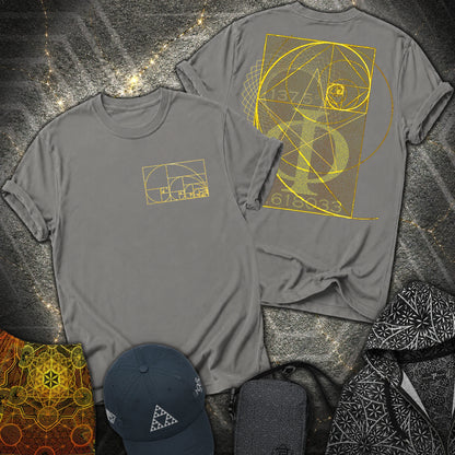 Golden Ratio Spirals 2 Sided T-Shirt - Golden Ratio Spirals 2 Sided T-Shirt - Charcoal