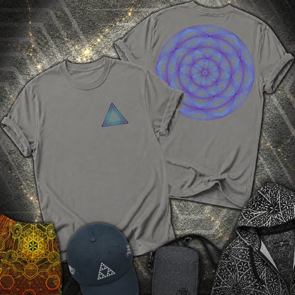 Sierpinski Seed Of Life 2 Sided T-Shirt - Sierpinski Seed Of Life 2 Sided T-Shirt - Charcoal