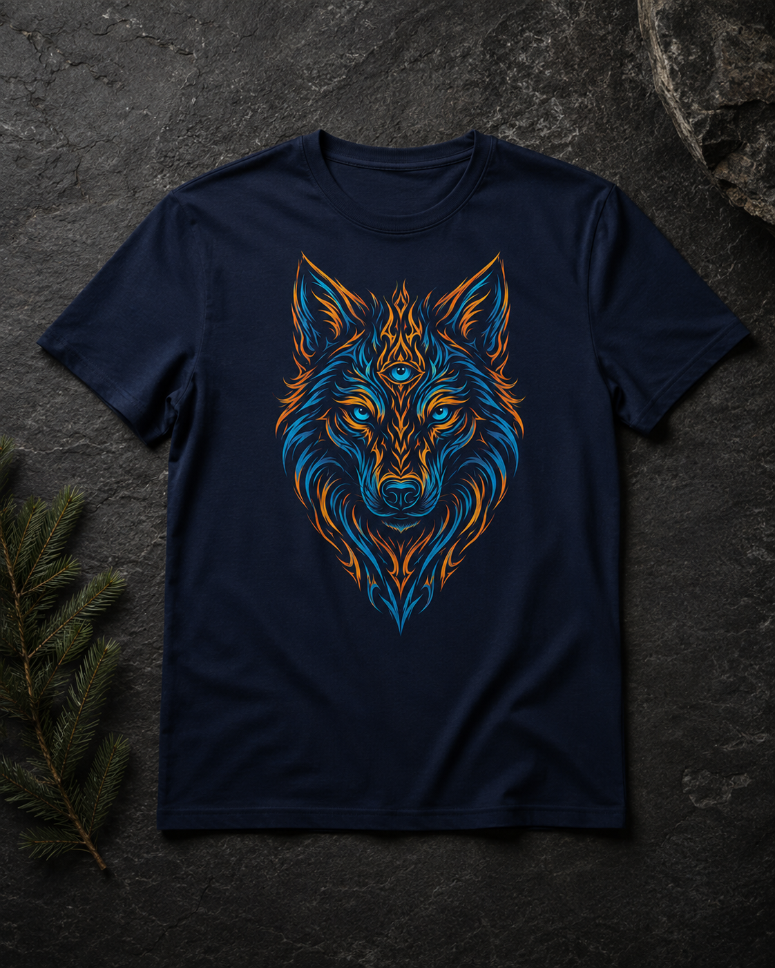 Mystic Tribal Wolf T-Shirt
