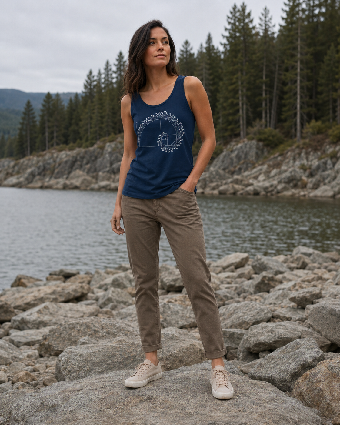 Golden Ratio Flower Spiral Comfort Tank