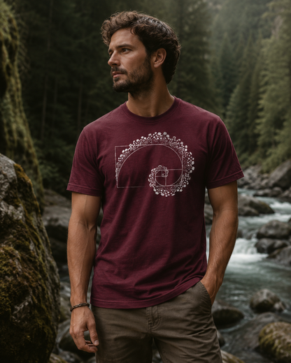 Golden Ratio Flower Spiral T-Shirt