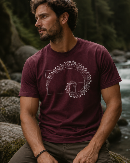 Golden Ratio Flower Spiral T-Shirt