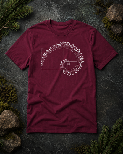 Golden Ratio Flower Spiral T-Shirt
