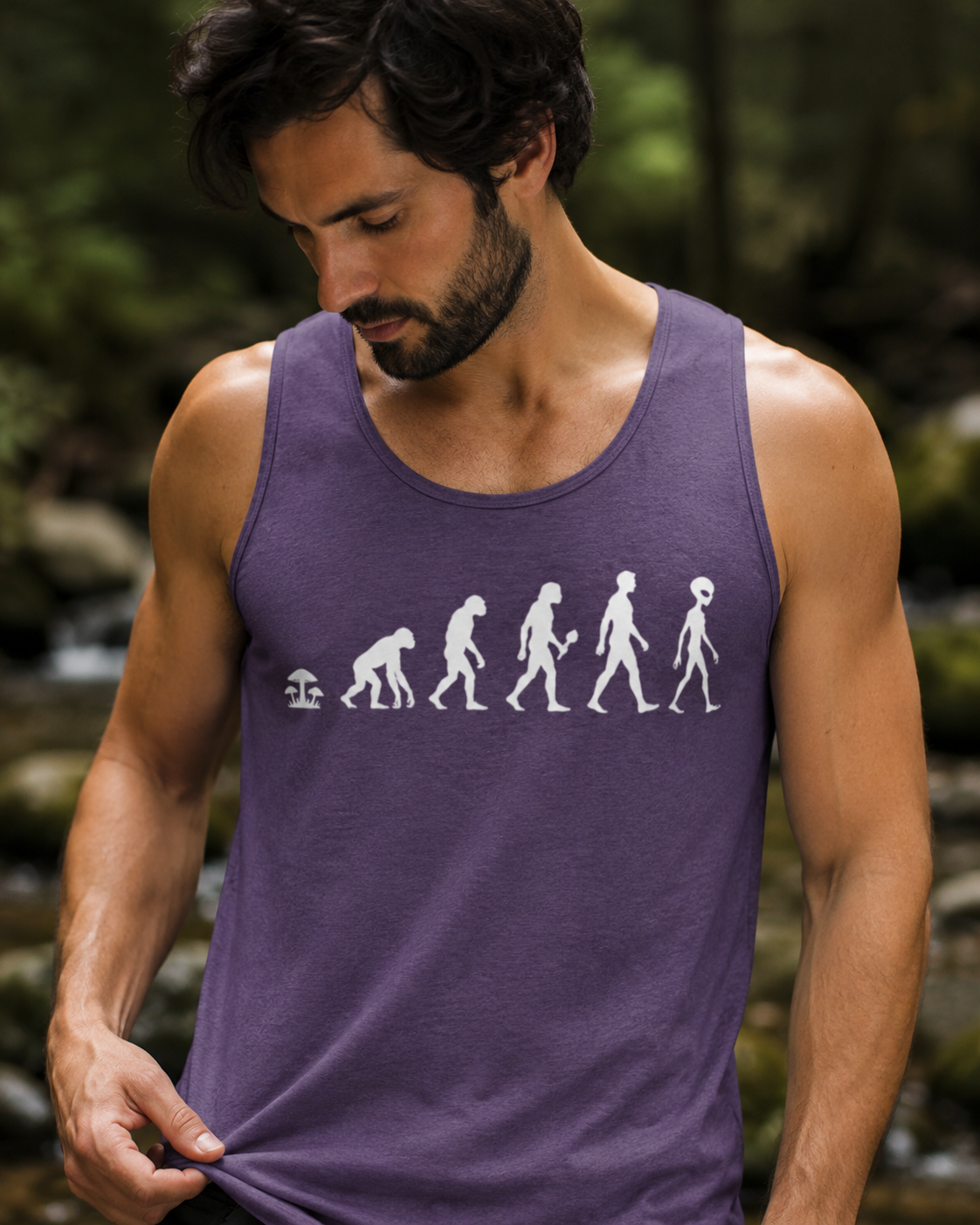 Mushroom Evolution Transformation Comfort Tank