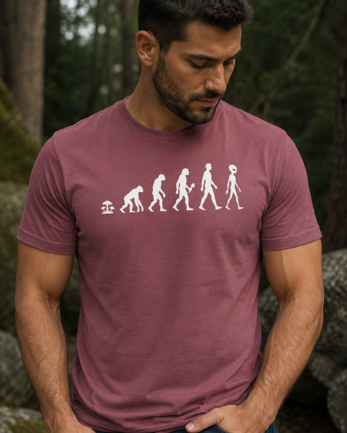 Mushroom Evolution Transformation Comfort T-Shirt