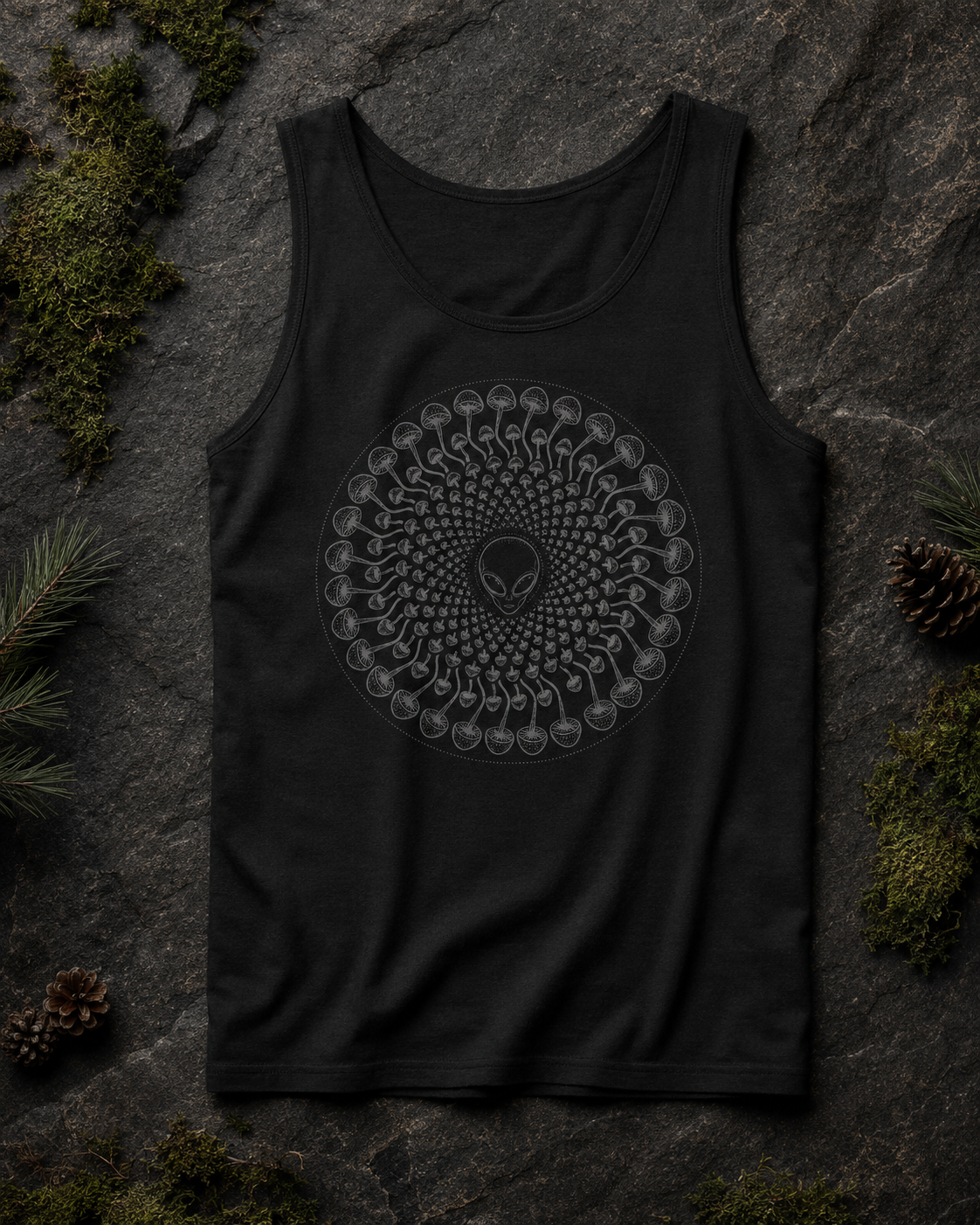 Alien Mushroom Spiral Comfort Tank