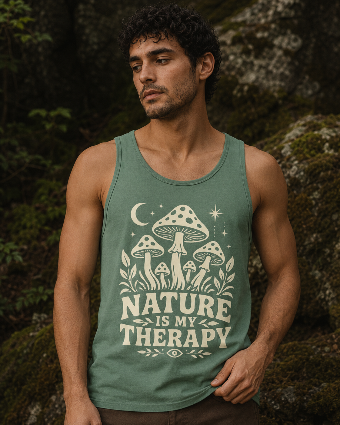 Nature Is My Therapy Mushroom Comfort Tank