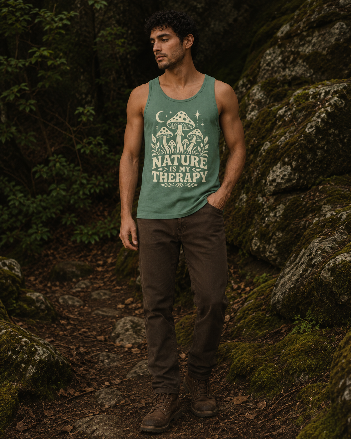 Nature Is My Therapy Mushroom Comfort Tank