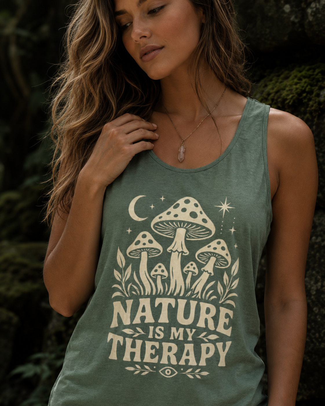 Nature Is My Therapy Mushroom Comfort Tank