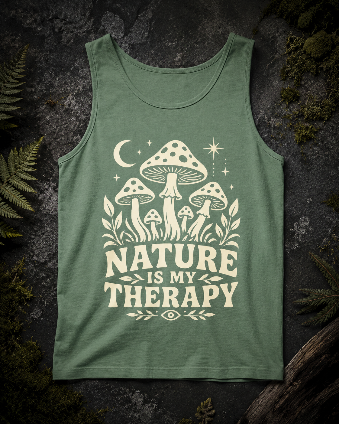 Nature Is My Therapy Mushroom Comfort Tank