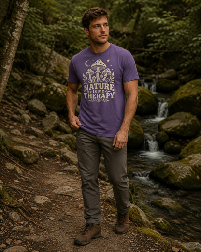 Nature Is My Therapy Mushroom Comfort T-Shirt