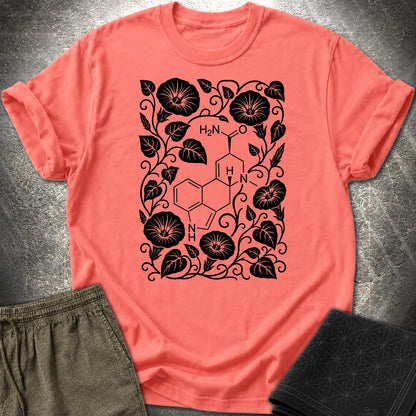 Morning Glory Molecule - Morning Glory Molecule T-Shirt - Coral Silk