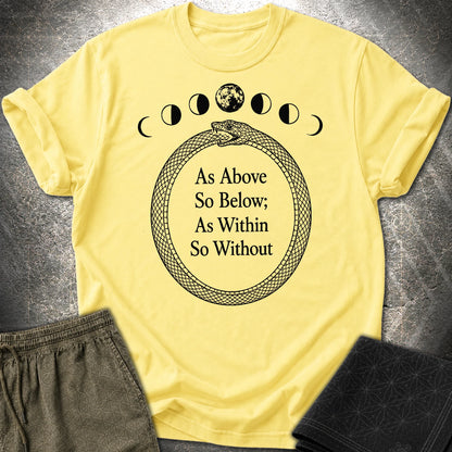 As Above So Below Ouroboros - As Above So Below Ouroboros T-Shirt - Cornsilk