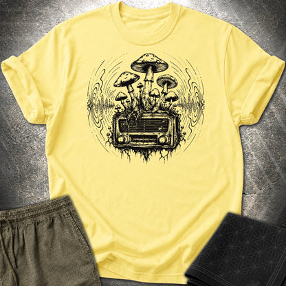 Mushroom Radio - Mushroom Radio T-Shirt - Cornsilk