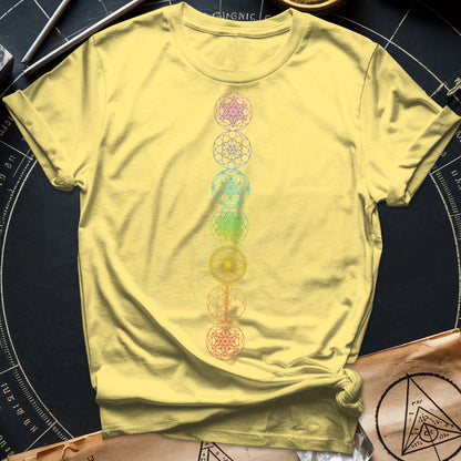 7 Sacred Geometry Chakras T-Shirt