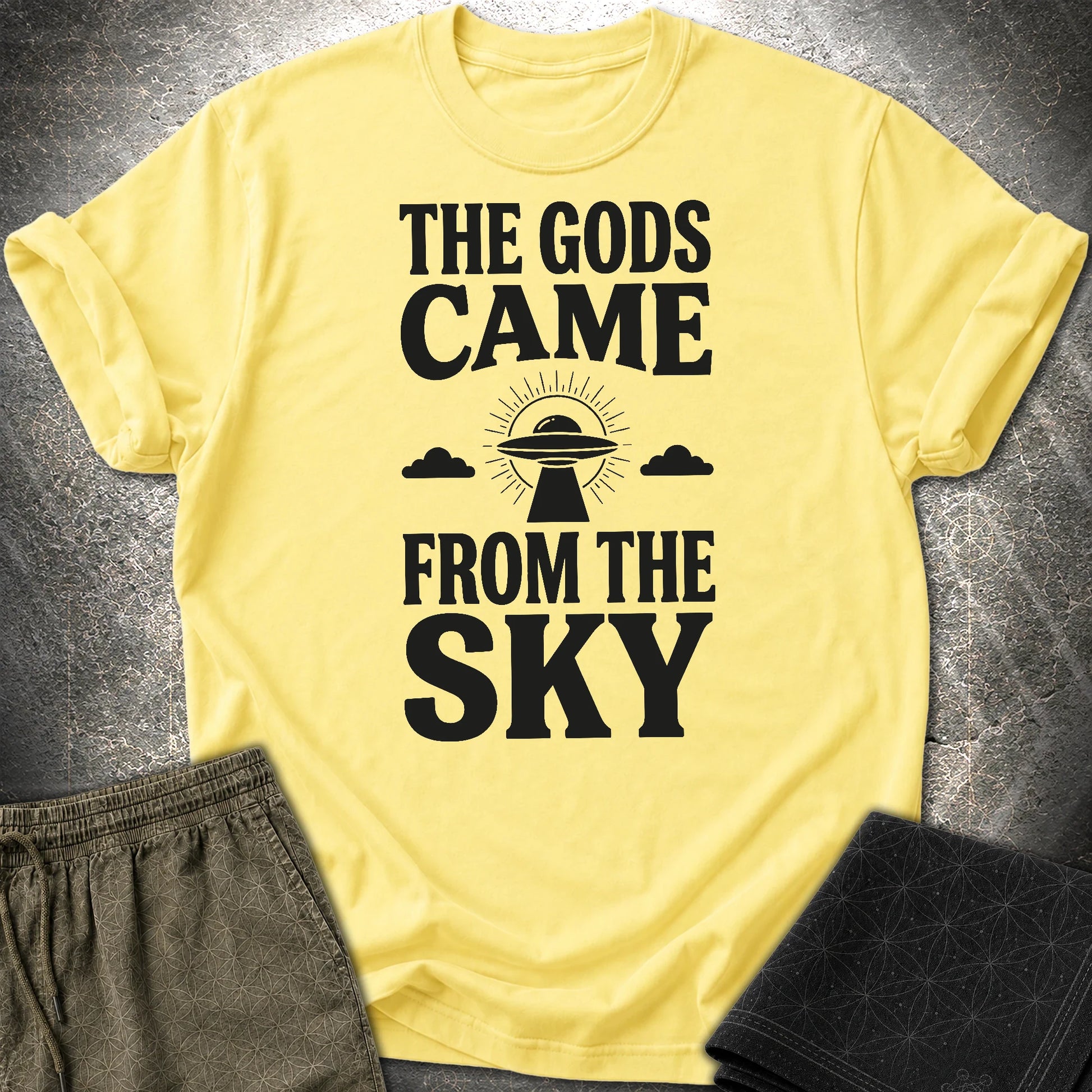 The Gods Come Ciemne - The Gods Come Ciemne T-Shirt - Cornsilk