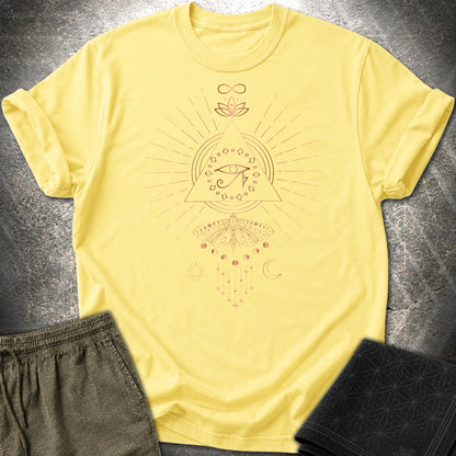 Ra Mystical Moth T-Shirt - Ra Mystical Moth T-Shirt - Cornsilk
