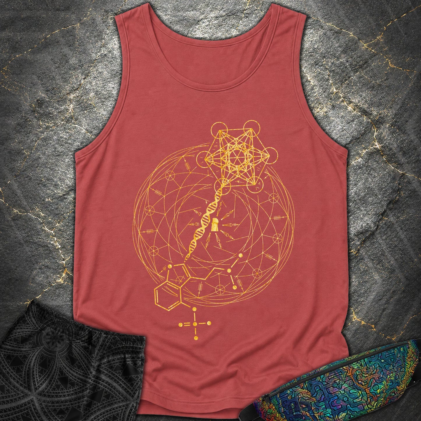 Psilocybin Key To Universe - Psilocybin Key To Universe Tank Top - Crimson