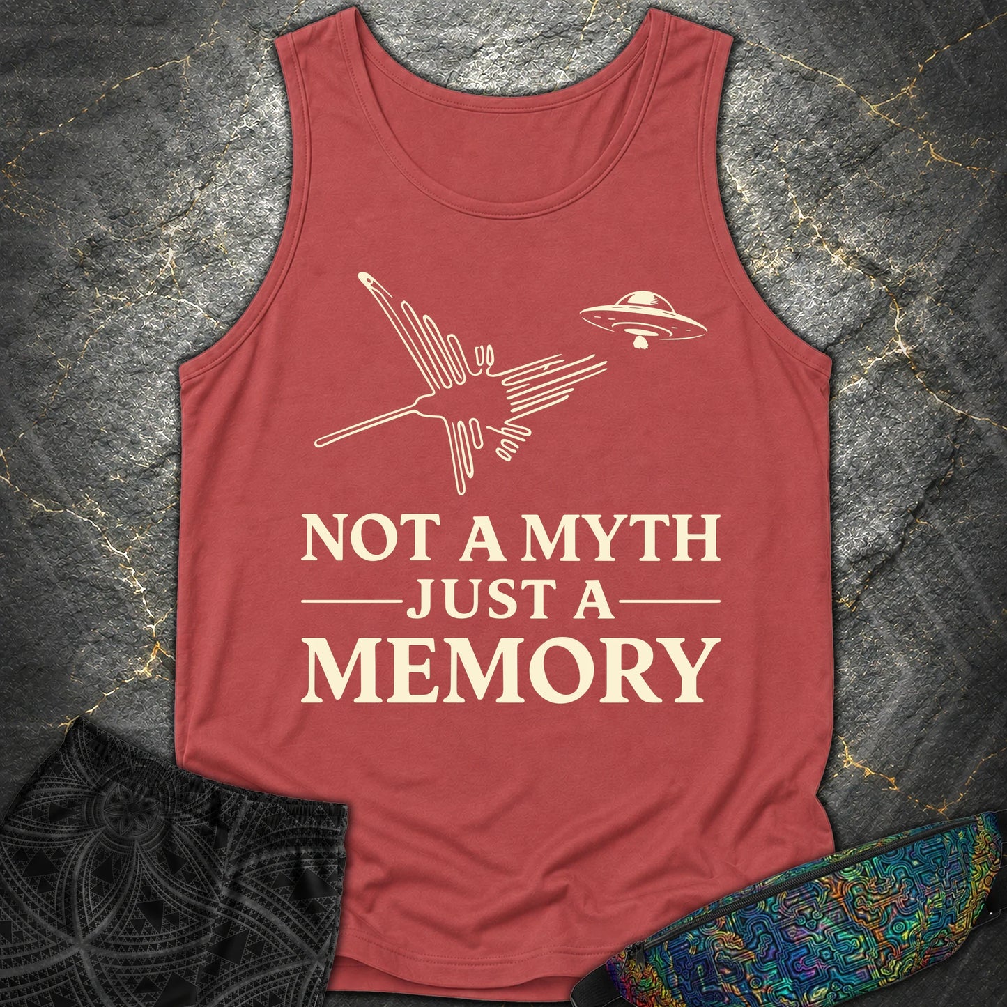 NOT MYTH JUST MEMORY - NOT MYTH JUST MEMORY Comfort Tank Top - Crimson