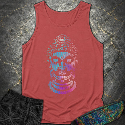 Buddha Flower Of Life Pattern Comfort Tank Top - Buddha Flower Of Life Pattern Comfort Tank Top - Crimson