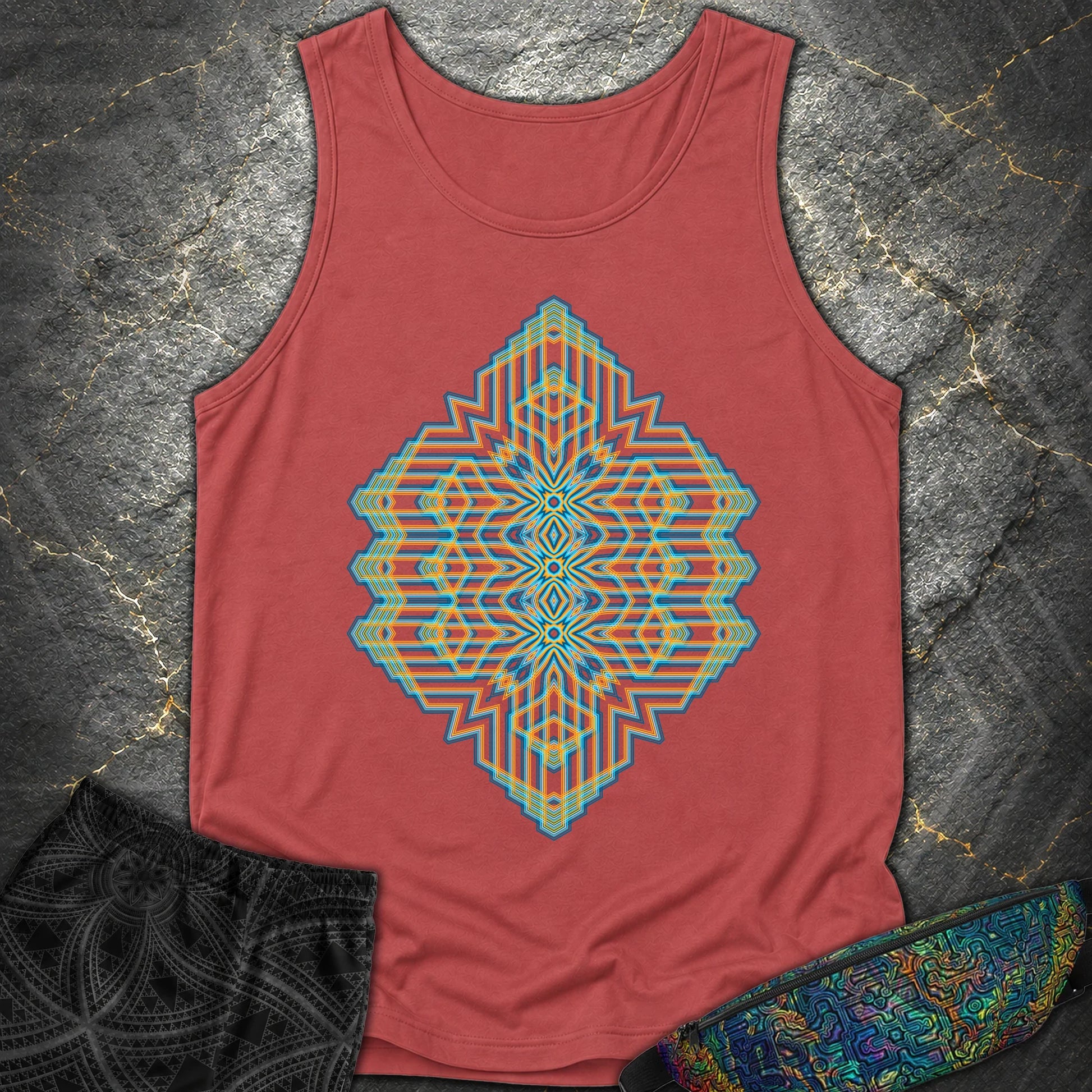 Triune Signal Temple - Triune Signal Temple Comfort Tank Top - Crimson