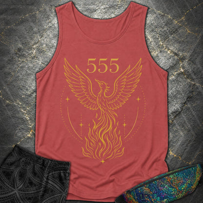 555 Angel Number Rebirth Comfort Tank Top - 555 Angel Number Rebirth Comfort Tank Top - Crimson