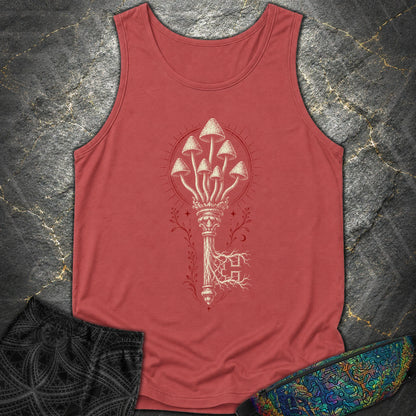 The Mushroom Key - The Mushroom Key Comfort Tank Top - Crimson