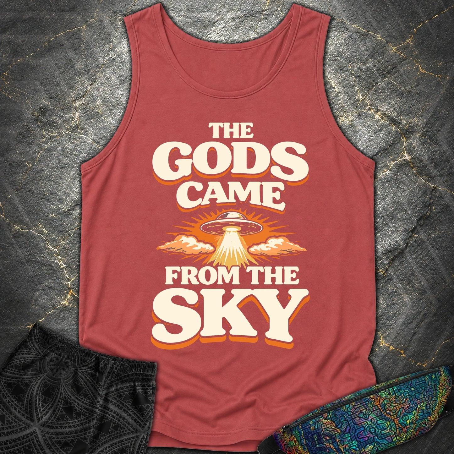 The Gods Came From Sky - The Gods Came From Sky Comfort Tank Top - Crimson