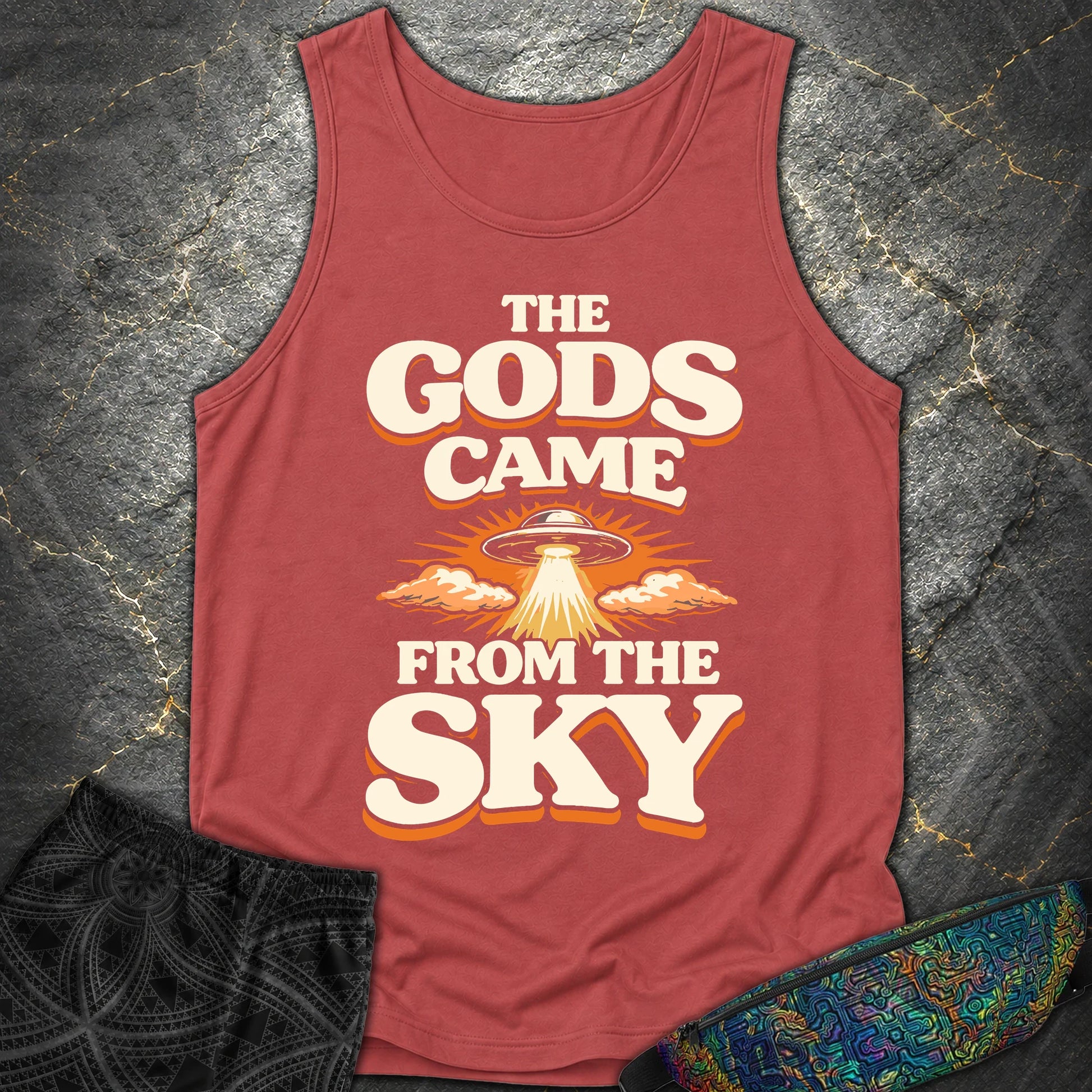 The Gods Came From Sky - The Gods Came From Sky Comfort Tank Top - Crimson