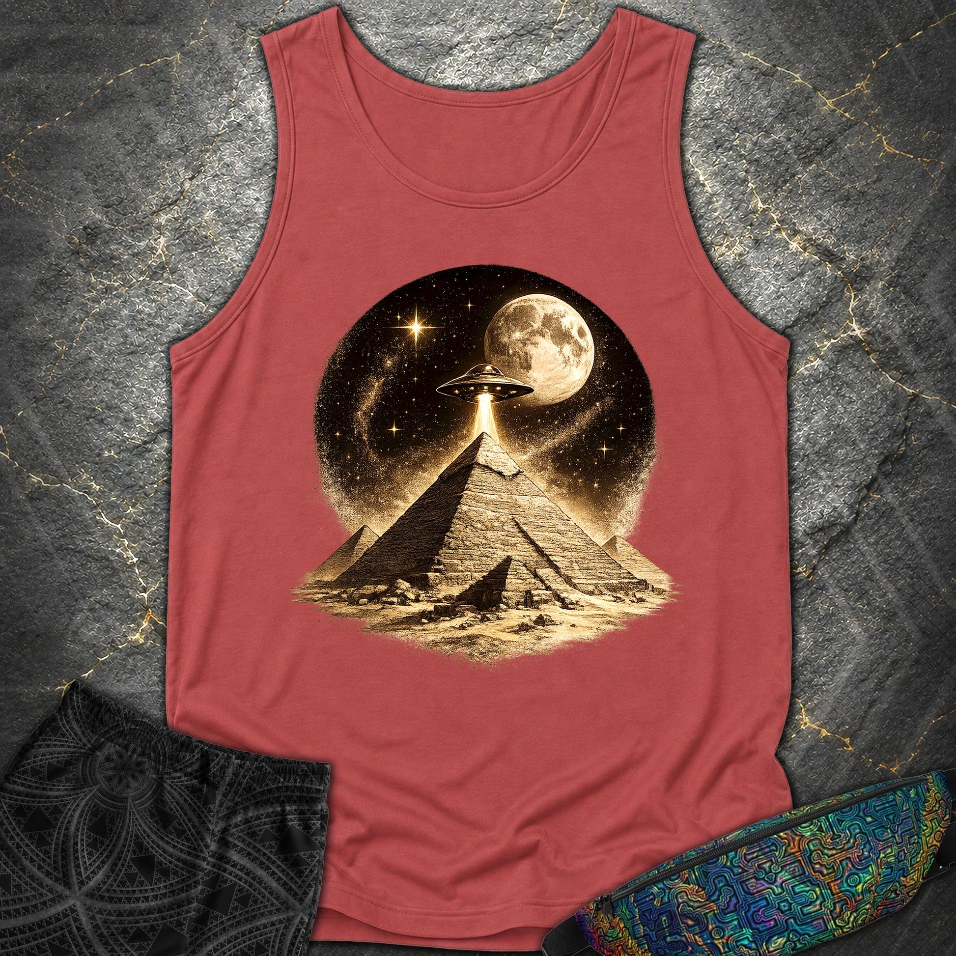 Giza Pyramid Maøe - Giza Pyramid Maøe Comfort Tank Top - Crimson