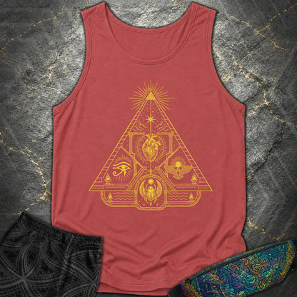 Mystic Pyramid of the Sacred Heart - Mystic Pyramid of the Sacred Heart Comfort Tank Top - Crimson