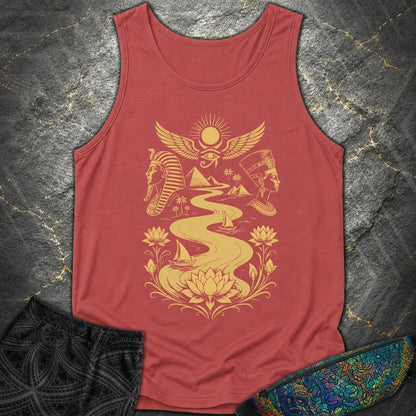 Golden Nile Between Two Crowns - Golden Nile Between Two Crowns Comfort Tank Top - Crimson