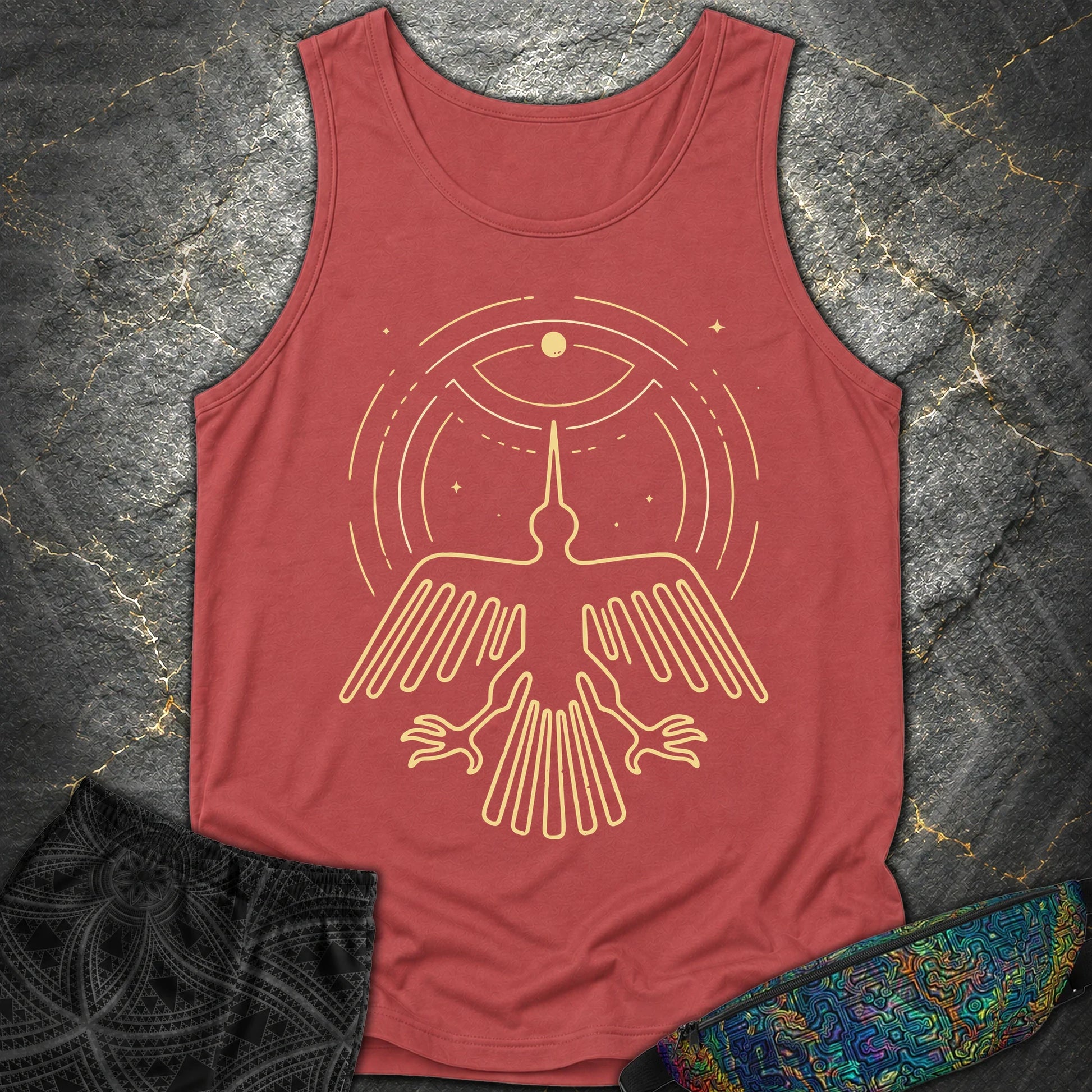 Geoglif Ptaka - Geoglif Ptaka Comfort Tank Top - Crimson