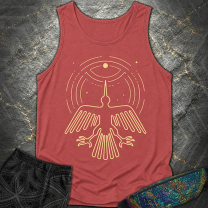 Geoglif Ptaka - Geoglif Ptaka Comfort Tank Top - Crimson