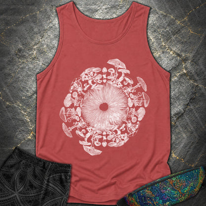 Mushroom Iris - Mushroom Iris Comfort Tank Top - Crimson