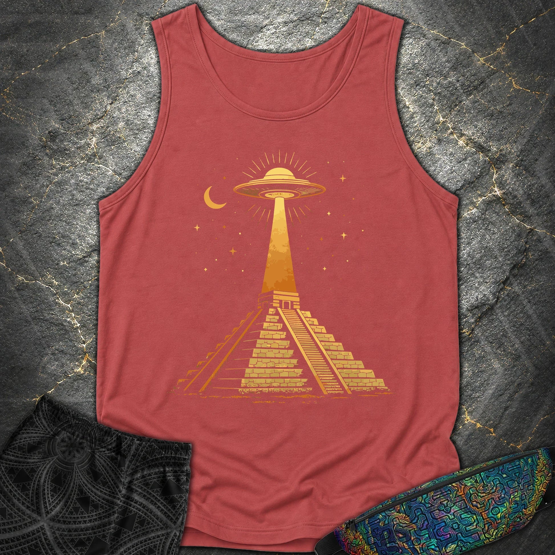 Piramida Majów I UFO - Piramida Majów I UFO Comfort Tank Top - Crimson