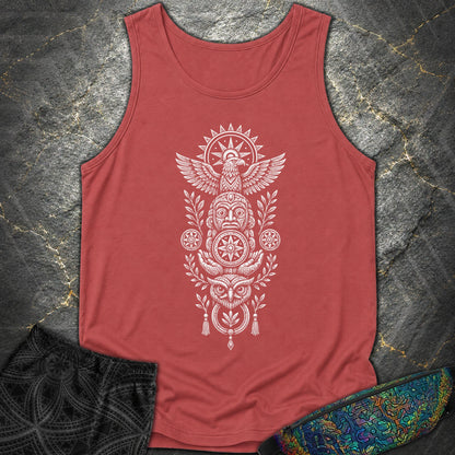 Totem White - Totem White Comfort Tank Top - Crimson