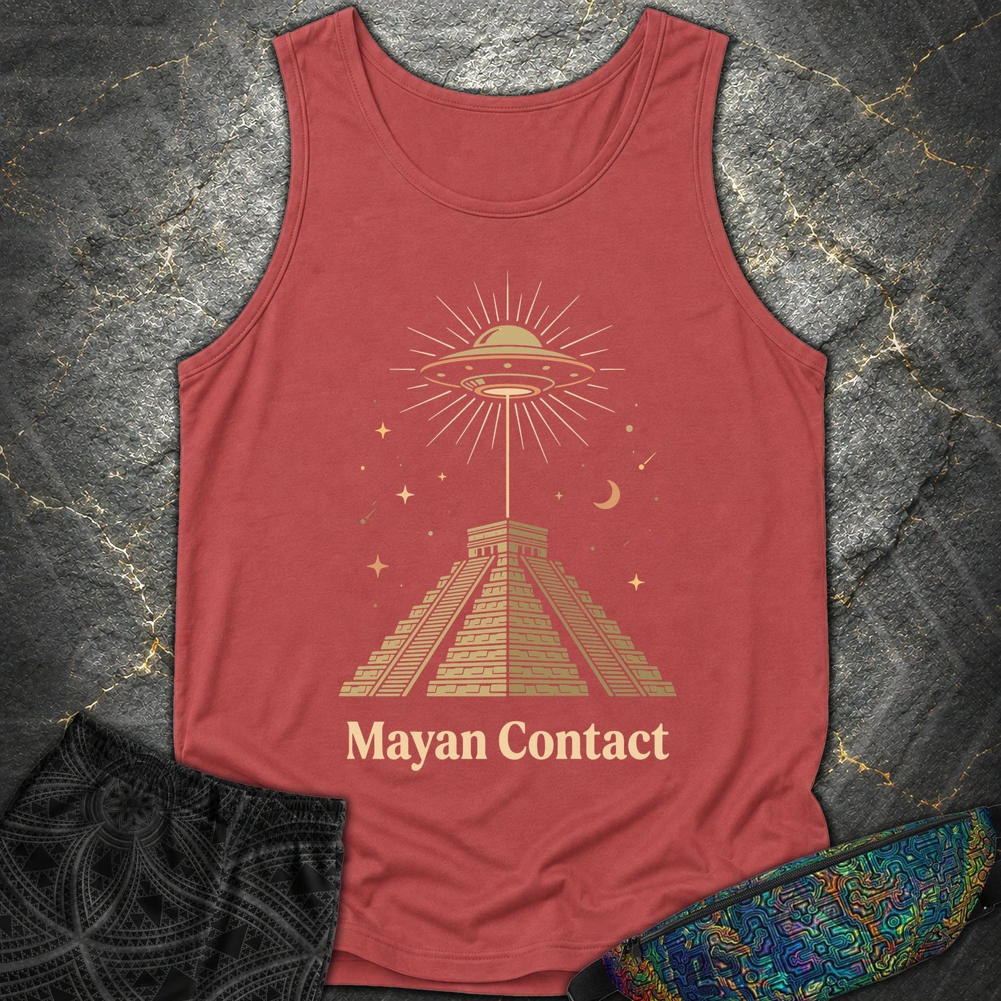 Piramida Majów I UFO 2 - Piramida Majów I UFO 2 Comfort Tank Top - Crimson