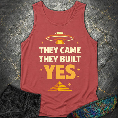 They Came They Built Yes - They Came They Built Yes Comfort Tank Top - Crimson