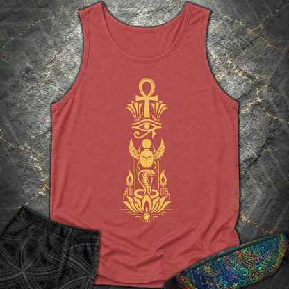 Sacred Symbols of Eternal Life - Sacred Symbols of Eternal Life Comfort Tank Top - Crimson