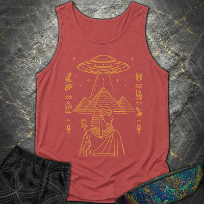 Pyramid Signal Over the Pharaoh - Pyramid Signal Over the Pharaoh Comfort Tank Top - Crimson